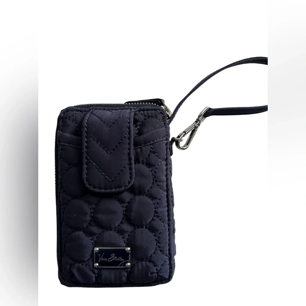 Vera Bradley Quilted Navy Blue Wristlet, NWOT